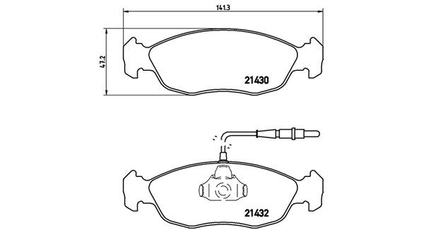 MAGNETI MARELLI Комплект тормозных колодок, дисковый тормоз 363700461054